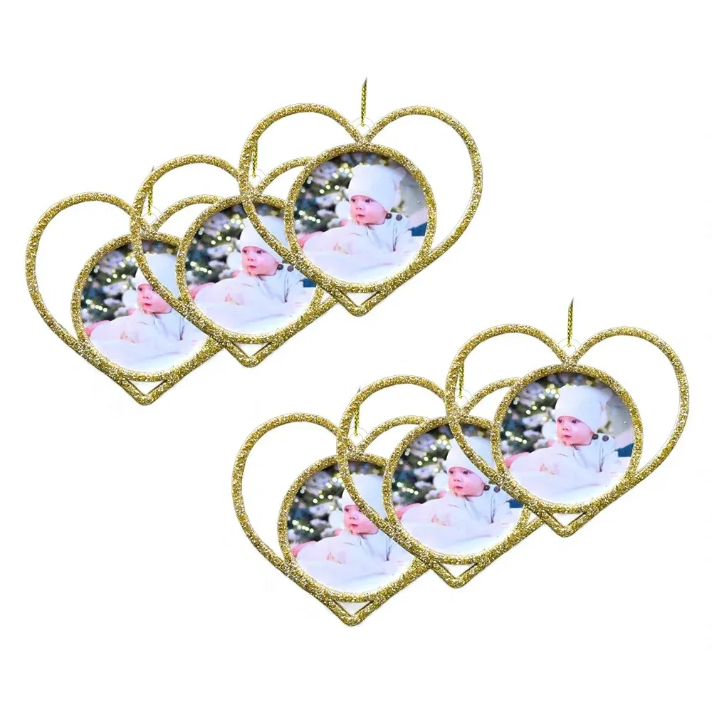 Set 6 x Globuri Personalizate 3D - Model “Inimă”, Auriu Set 6 x Globuri Personalizate 3D - Model “Inimă”, Auriu