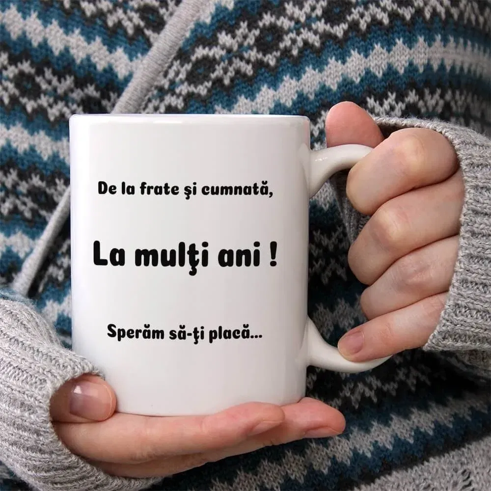 Cană Personalizată - O Poză Cu Text