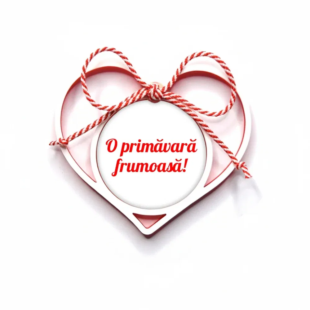 Mărțișor Personalizat 3D Magnetic - Cu Text