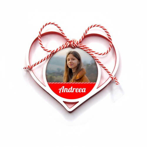 Mărțișor Personalizat 3D Magnetic - Cu Poză Și Nume Sau Text