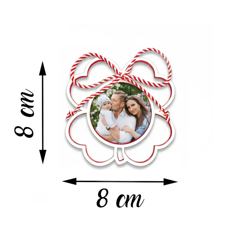 Mărțișor Personalizat 3D Magnetic - Trifoi Cu Fotografie Mărțișor Personalizat 3D Magnetic - Trifoi Cu Fotografie