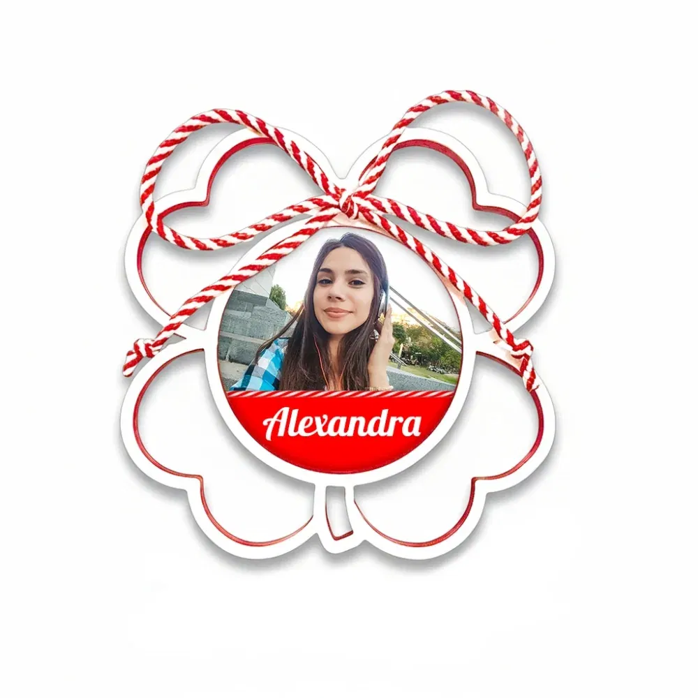 Mărțișor Personalizat 3D Magnetic - Trifoi Cu Poză, Nume Sau Text Mărțișor Personalizat 3D Magnetic - Trifoi Cu Poză, Nume Sau Text