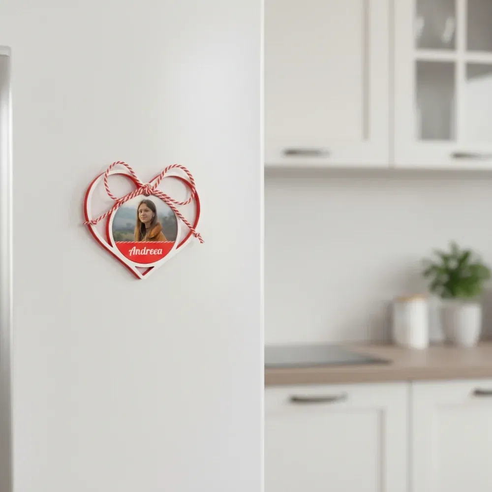 Mărțișor Personalizat 3D Magnetic - Cu Poză, Nume Sau Text Mărțișor Personalizat 3D Magnetic - Cu Poză, Nume Sau Text