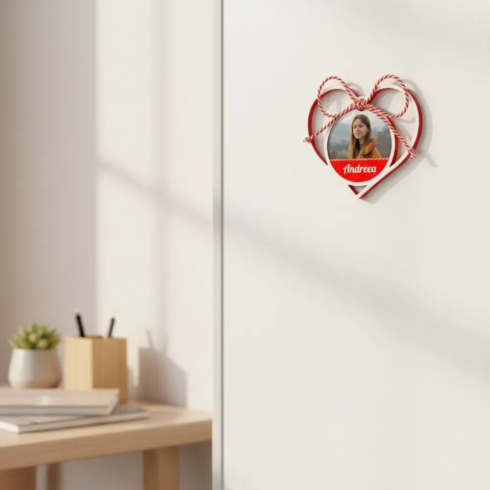 Mărțișor Personalizat 3D Magnetic - Cu Poză, Nume Sau Text Mărțișor Personalizat 3D Magnetic - Cu Poză, Nume Sau Text