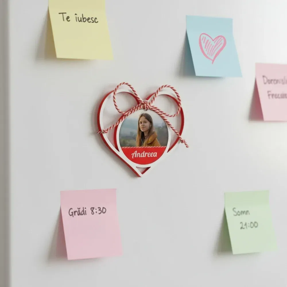 Mărțișor Personalizat 3D Magnetic - Cu Poză, Nume Sau Text Mărțișor Personalizat 3D Magnetic - Cu Poză, Nume Sau Text
