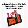 Ramă Foto Personalizată - Model "LOVE" cu Două Poze Ramă Foto Personalizată - Model "LOVE" cu Două Poze