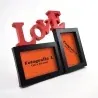 Ramă Foto Personalizată - Model "LOVE" cu Două Poze Ramă Foto Personalizată - Model "LOVE" cu Două Poze