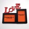 Ramă Foto Personalizată - Model "LOVE" cu Două Poze Ramă Foto Personalizată - Model "LOVE" cu Două Poze