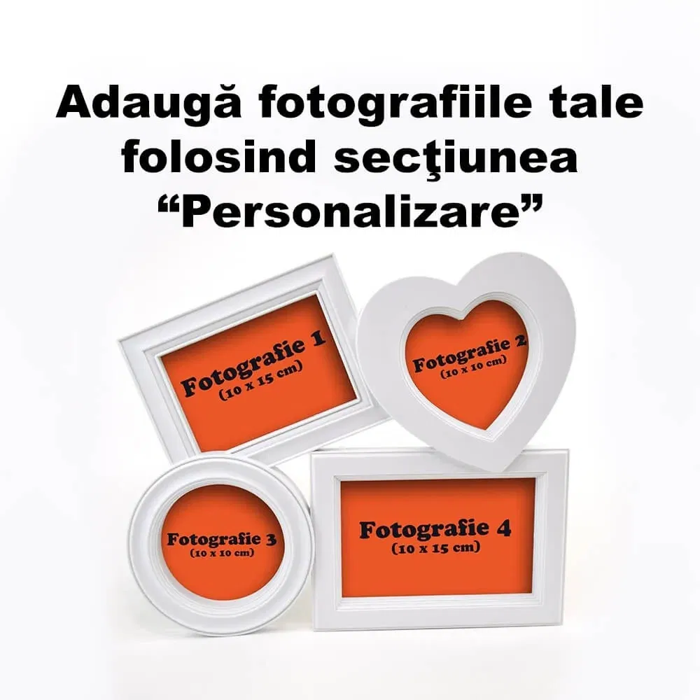 Ramă Foto Personalizată - Model "Random" cu Patru Poze
