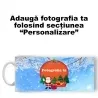 Cană Personalizată - Model "Crăciun Diafan" Cu O Poză