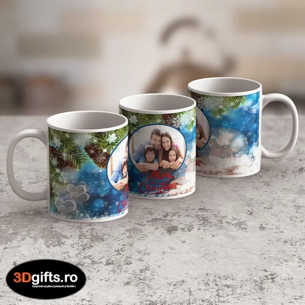 Cană Personalizată - Model "Crăciun De Vis" Cu O Poză Cană Personalizată - Model "Crăciun De Vis" Cu O Poză