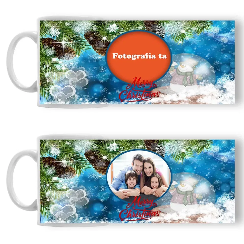 Cană Personalizată - Model "Crăciun De Vis" Cu O Poză Cană Personalizată - Model "Crăciun De Vis" Cu O Poză