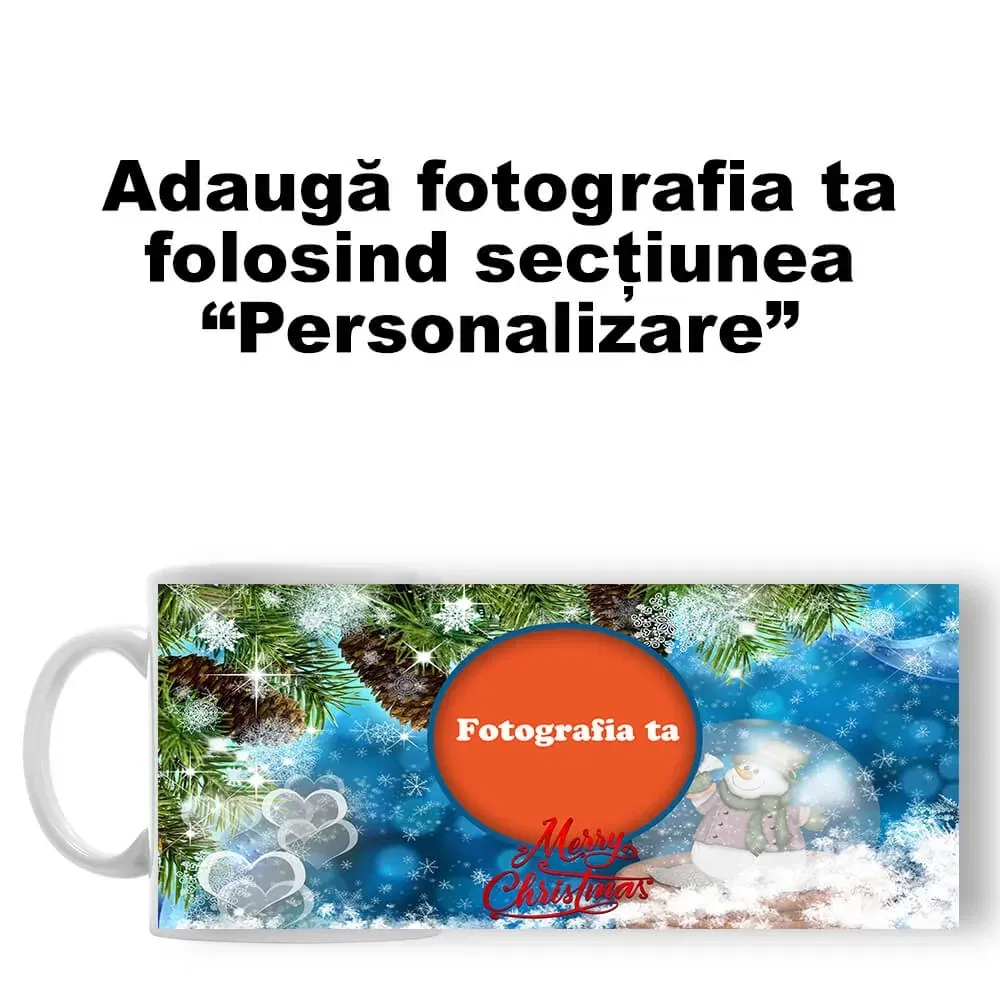 Cană Personalizată - Model "Crăciun De Vis" Cu O Poză Cană Personalizată - Model "Crăciun De Vis" Cu O Poză