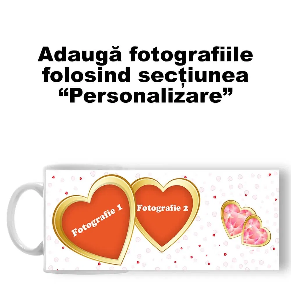 Cană Personalizată - Model "Love 2" Cu O Poză