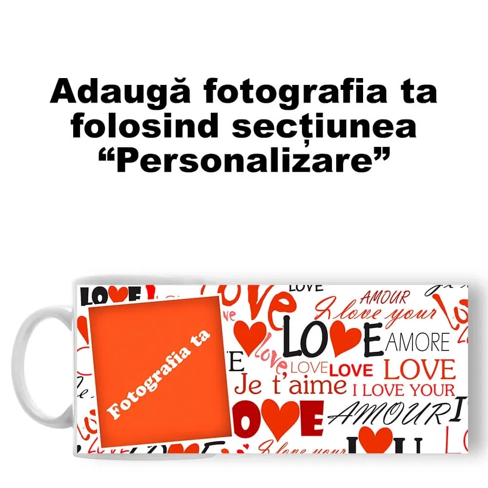 Cană Personalizată - Model "Infinite Love" Cu O Poză