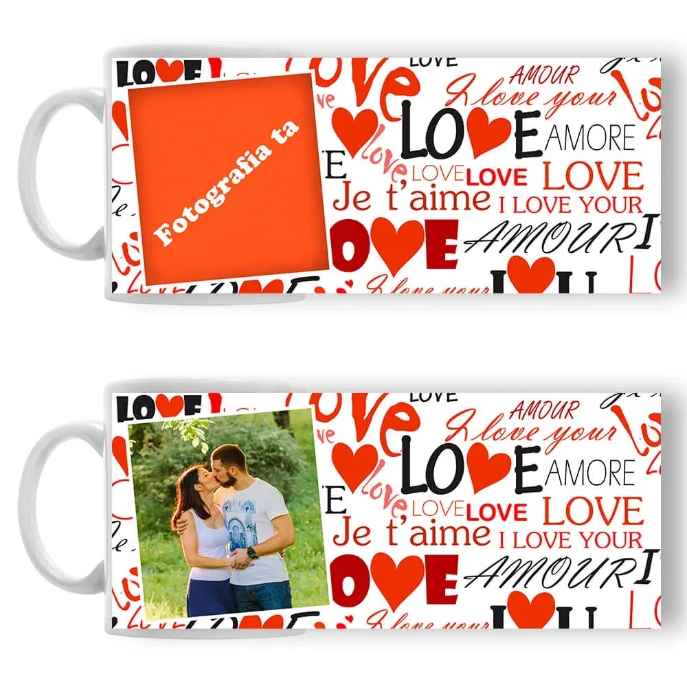 Cană Personalizată - Model "Infinite Love" Cu O Poză