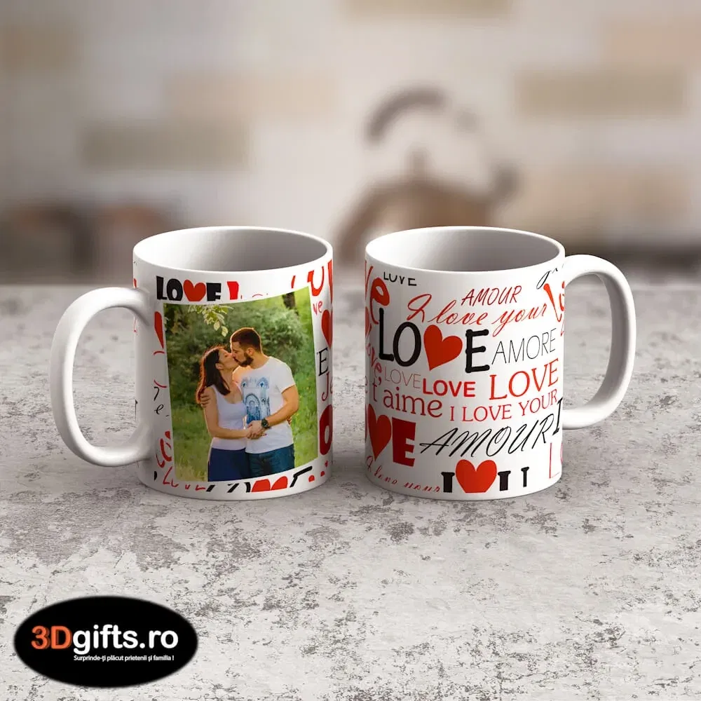 Cană Personalizată - Model "Infinite Love" Cu O Poză