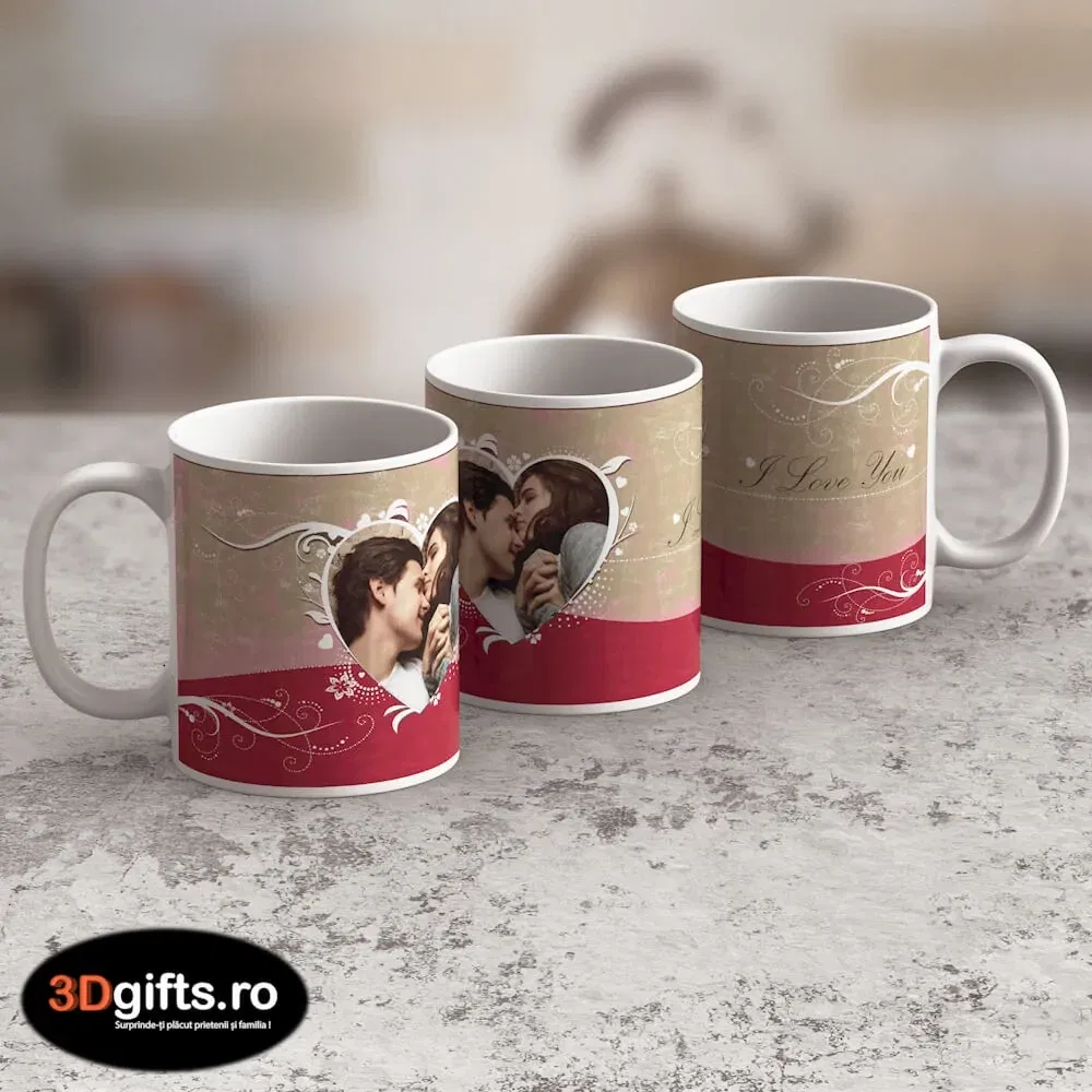 Cană Personalizată - Model "Vintage Love" Cu O Poză