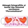 Cană Personalizată - Model "Loving Birds" Cu Două Poze