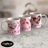 Cană Personalizată - Model "Loving Birds" Cu Două Poze
