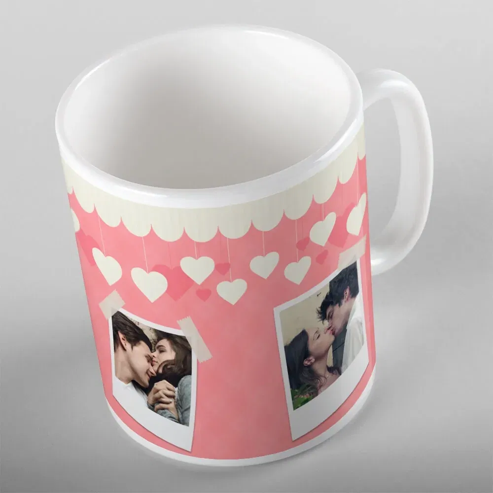 Cană Personalizată - Model "Amintirile Dragostei" Cu Trei Poze