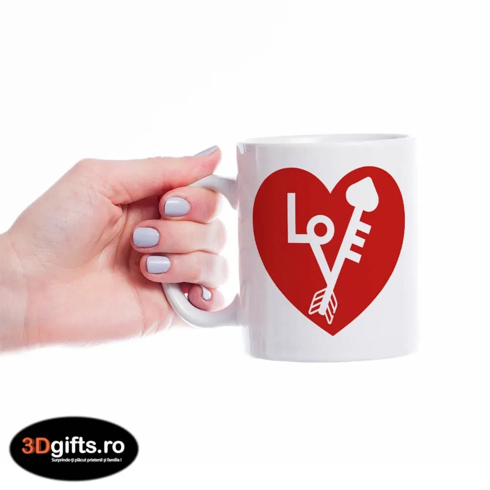 Cană Personalizată - Model "Arrow Love" Cu O Poză