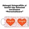 Cană Personalizată - Model "Love Everywhere" Cu Două Poze