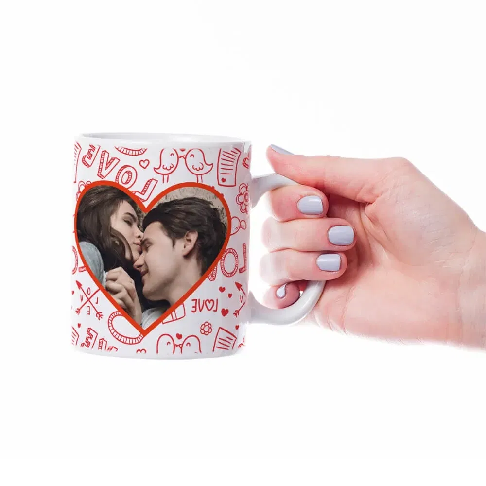 Cană Personalizată - Model "Love Everywhere" Cu Două Poze