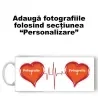 Cană Personalizată - Model "Love 14" Cu Două Poze