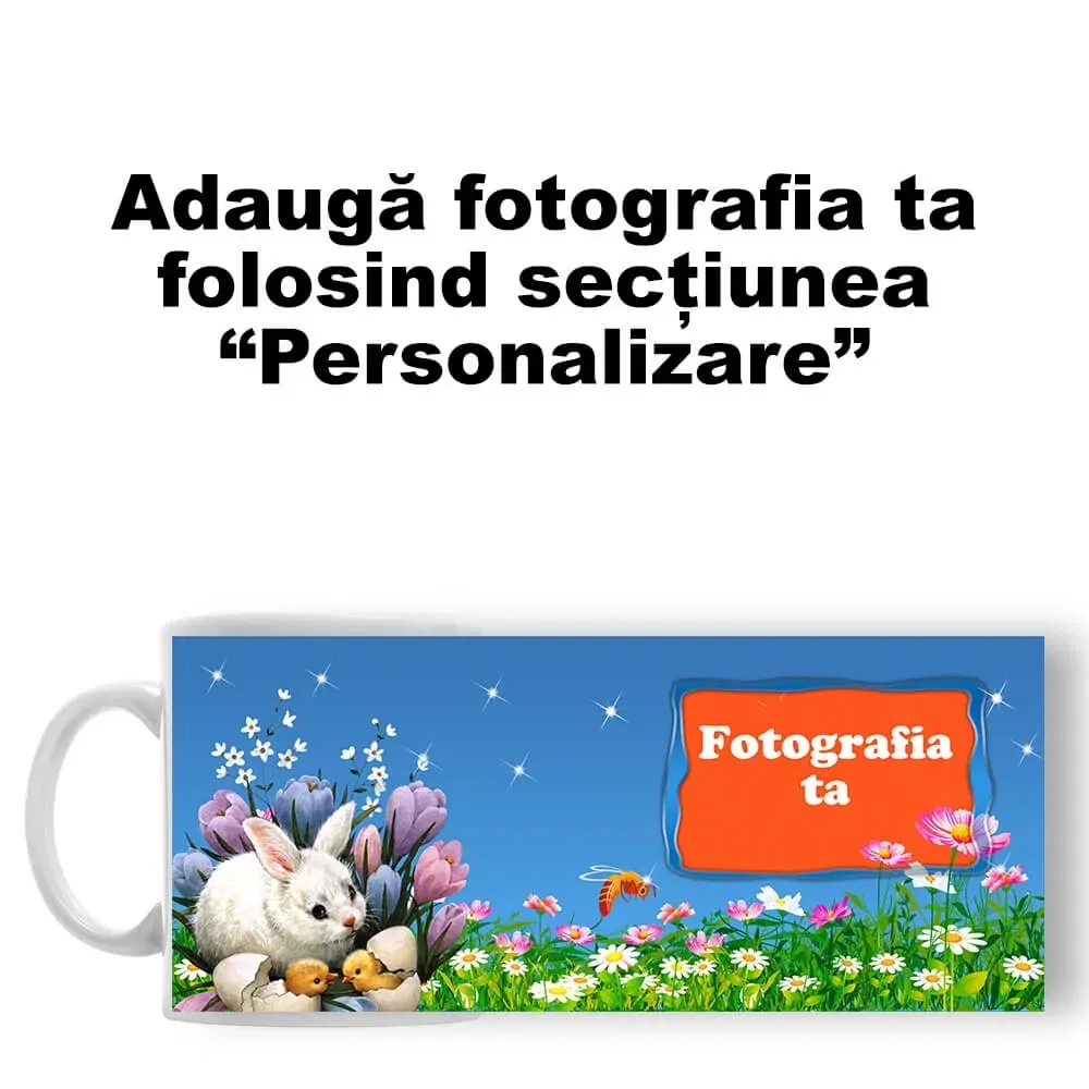 Cană Personalizată - Model Paște "Blue Easter"