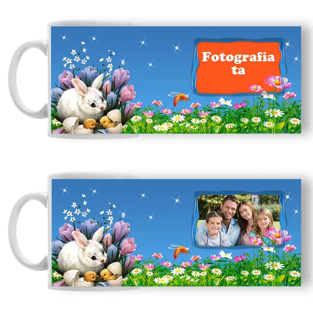 Cană Personalizată - Model Paște "Blue Easter"