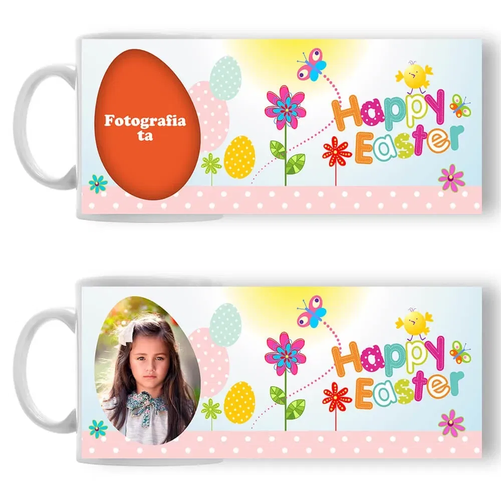 Cană Personalizată - Model Paște "Easter Egg"