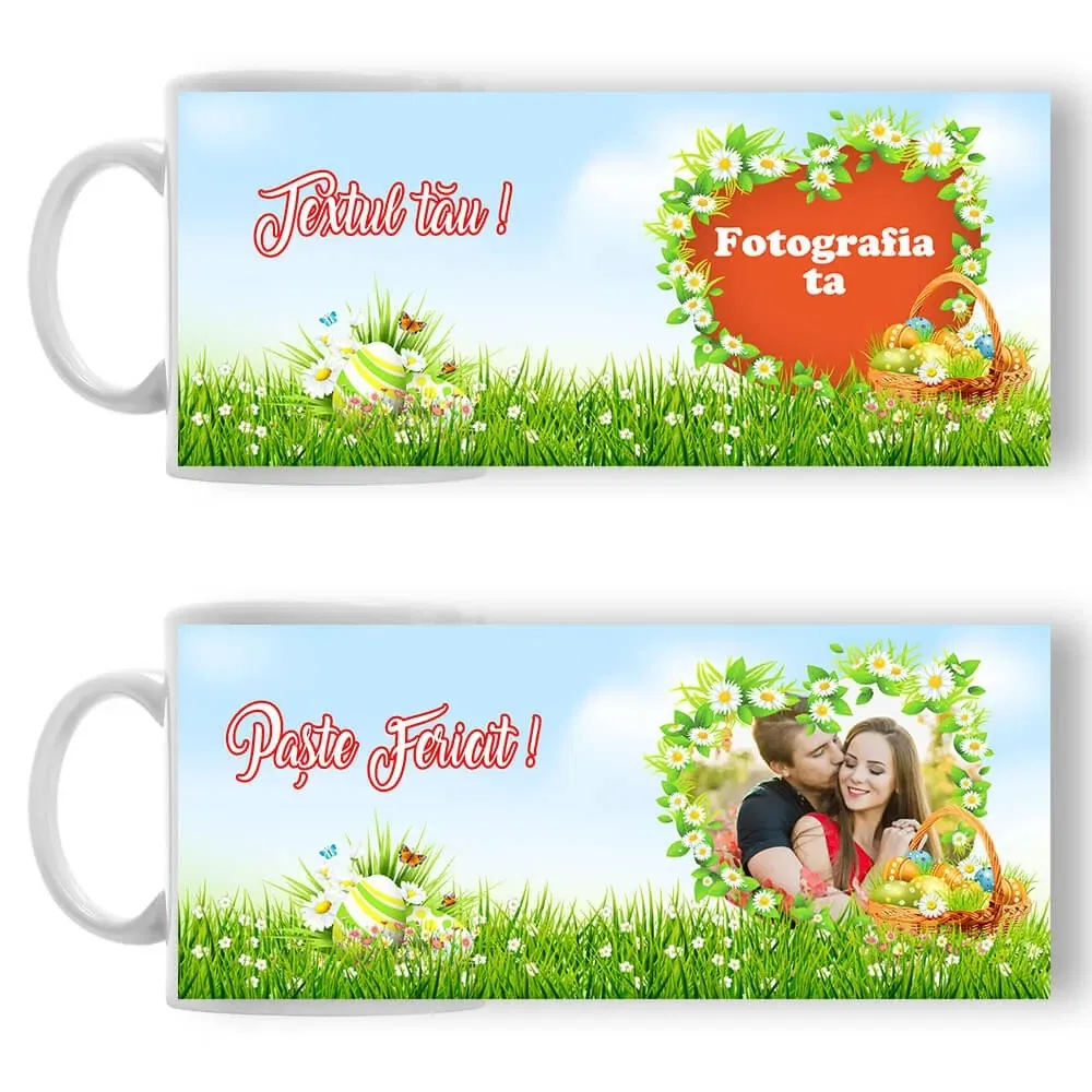 Cană Personalizată - Model Paște "Nature Easter"