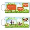 Cană Personalizată - Model "Nature Easter" Cu Trei Poze