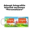 Cană Personalizată - Model "Easter Rabbit" Cu Două Poze