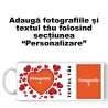 Cană Personalizată - Model "Love Portret" Cu Două Poze Și Text