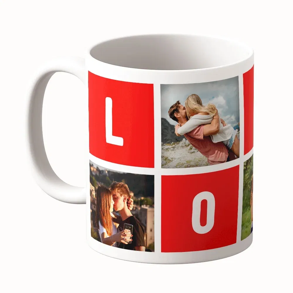 Cană Personalizată - Model "Original Love" Cu Patru Poze