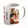 Cană Personalizată - Model "Love Portret" Cu Două Poze Și Text