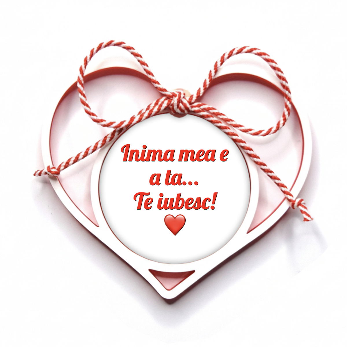 Mărțișor personalizat doar cu text pentru iubită