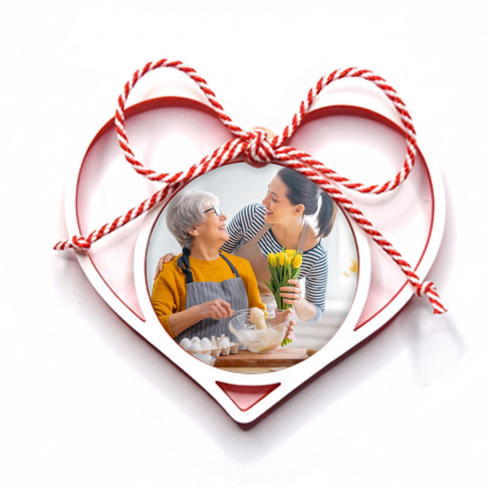 Mărțișor personalizat cu poză și text