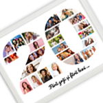 Tablouri personalizate colaj cu număr pentru aniversări